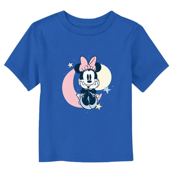 Toddler's Mickey & Friends Goodnight Minnie Graphic Tee Royal Blue 3T