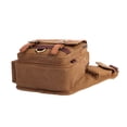 thumbnail image 4 of Mens Vintage Canvas Shoulder Messenger Bag Chest Leather Patchwork Messenger Bag(255KHAKI), 4 of 5