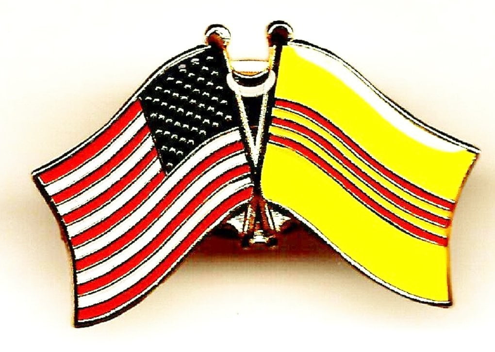 USA American South Vietnam Friendship flag lapel pin pre-owned 