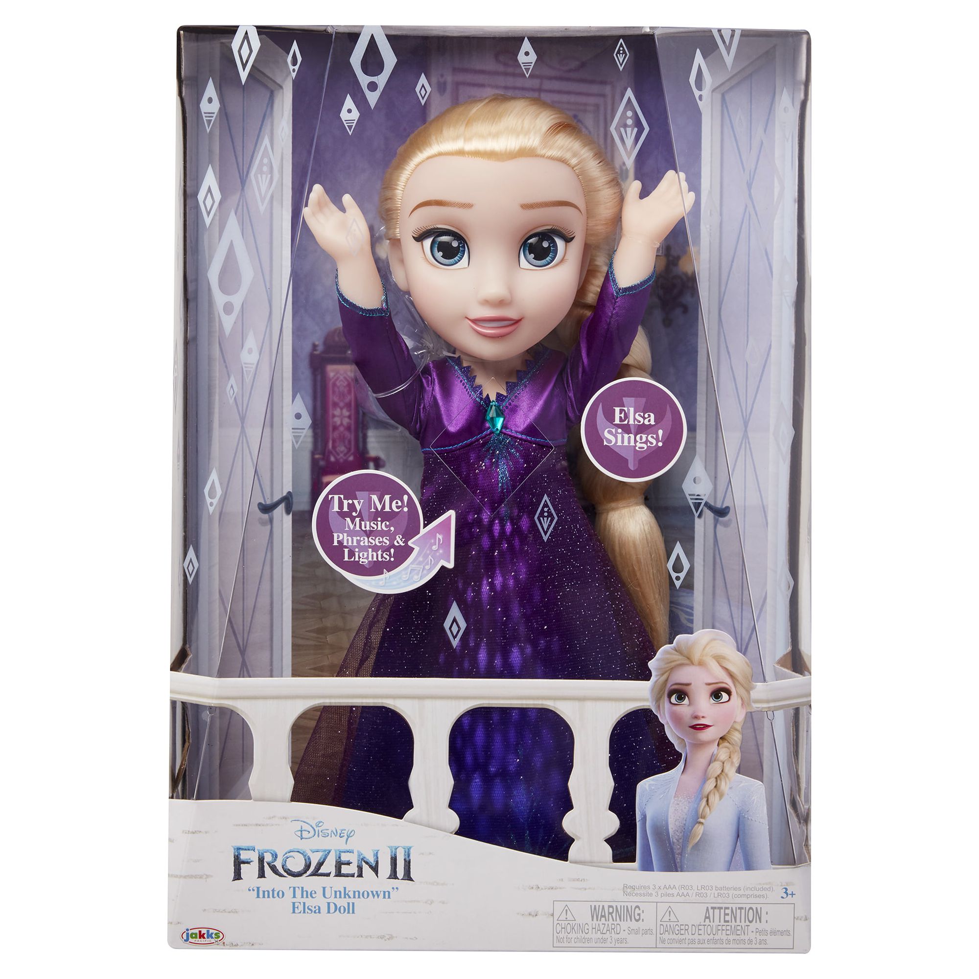Disney Frozen 207031-V1 2 Elsa Musical Doll Sings Into the Unknown, Features 14 Film Phrases, 14" - image 2 of 10