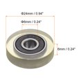 thumbnail image 2 of Unique Bargains Roulement à Billes PU 6x24x6mm Roue de Guidage Revêtue de Polyuréthane pour Industriel, Vert, 2 of 5