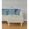 thumbnail image 4 of 28" X 28" Blue Broadcloth Floral Throw Pillow, 4 of 5