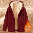 thumbnail image 2 of GigrtiJin Mens Cardigan Jacket Solid Color Full Zip Printed Hooded Fleece Sweatshirt with Pocket Winter Thermal Cozy Hoodies, 2 of 3