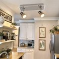 thumbnail image 3 of Depuley Industrial Ceiling Track Lighting, 2-Light Flush Mount Black Light Fixture, Led Directional Track Wall Spotlight, 2X LED GU10 Bulbs Included for Kitchen/Bedroom/Hallway/Office/Picture Wall, 3 of 7