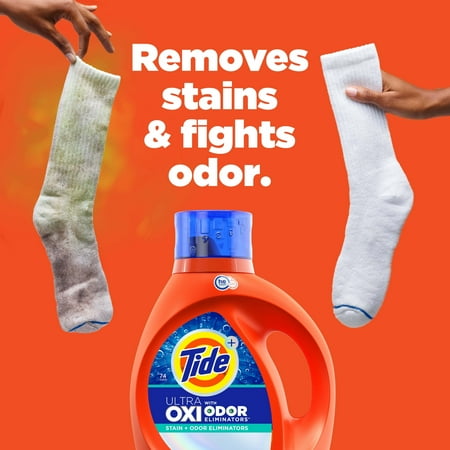 Tide Ultra OXI with Odor Eliminators Liquid Laundry Detergent, 59 Loads, 84 fl oz