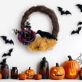 thumbnail image 3 of Halloween Wreath, 10 Inch Halloween Garland with Crow Vines, Artificial Dead Branch Wreath with LED Light, Halloween Home Party Decor Sturdy Build, for Porch Window Wall Decor, 3 of 10