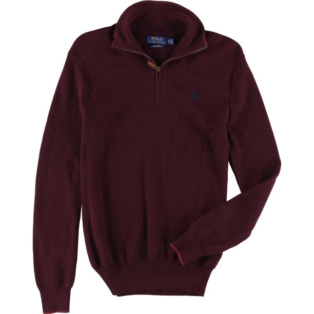 Suéter de punto de algodón Ralph Lauren hombre rojo extragrande Pull-over