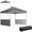 Dark Grey, variant on Outsunny 10' x 10' Pop Up Canopy Tent with 2 Half Sidewalls, Dark Grey