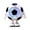 White, variant on Football Shaped Mini Desktop Fan With Gradient Led Light Rechargeable Soccer Figurine Table Cooling Fan For Home Outdoor Camping(White-11Cm)