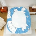 thumbnail image 5 of jejeloiu Kawaii Funny Ghost Bed Sheets,Happy Halloween King Sheets,Spooky Skeleton Skull Sheet Set For Boys Kids,Breathable Bedroom Decorative,4 Pieces, 5 of 7