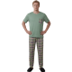 thumbnail image 1 of Pijama Hombre 2 Piezas Unitalla, Playera Suave con Bolsillo y Pantalón a Cuadros, Comodidad Total para Descanso, 1 of 5