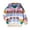 Green, variant on Toddler & Little Girl Rainbow Striped Casual Hoodie Sweatshirt Kids Coat Outfits Tops 2-7Y