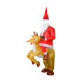 thumbnail image 1 of Disfraz inflable de Papá Noel para cosplay navideño, lindo para disfraces Papá Noel monta un alce, 1 of 8