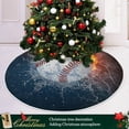 thumbnail image 6 of Coolnut Baseball Christmas Tree Skirt Home Decoration Large Round Christmas Tree Skirt for Holiday Party Home Christmas Day Ornaments,35.4", 6 of 6