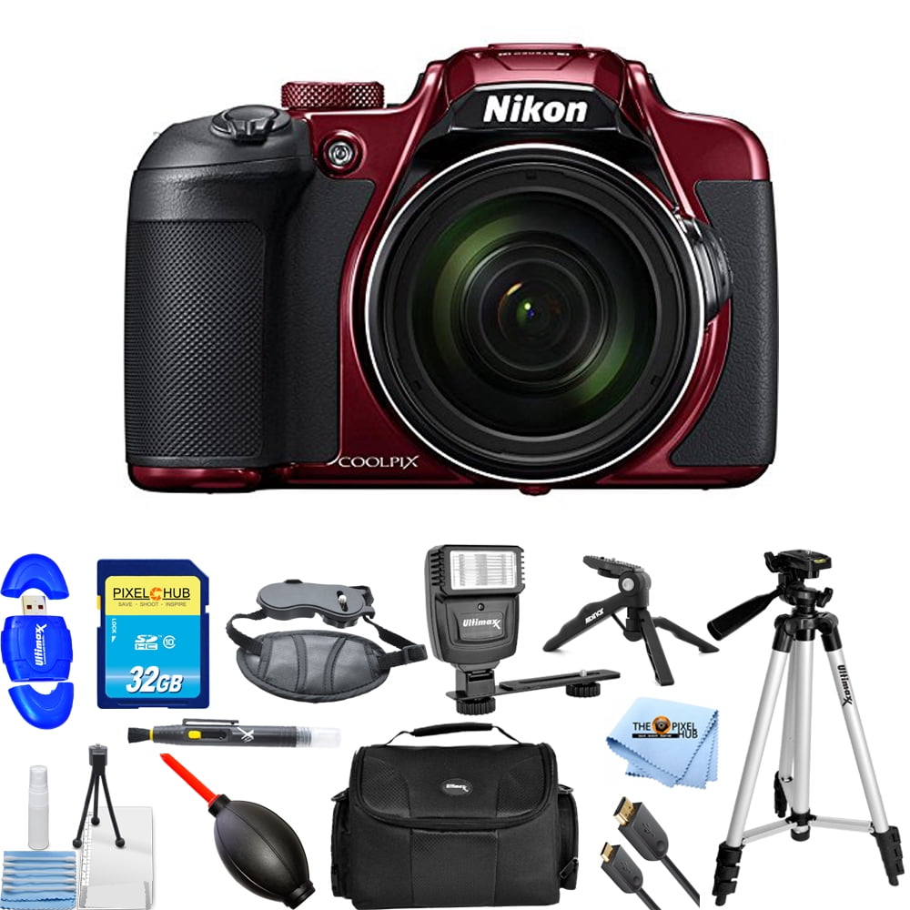 Nikon COOLPIX B700 Digital Camera (Red) PRO BUNDLE - Walmart.com