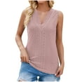 thumbnail image 2 of Njoeus Tank Tops for Women, Women's Sleeveless V-Neck Eyelet T-Shirt Loose Fitting Summer Tops Trendy Camisole for Women S-XXL, 2 of 8
