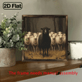 thumbnail image 5 of 2D Flat - 1pc Rustic Black Sheep Easter Wooden Sign with Frame - 8x8 Inch Vintage Farmhouse Style Desktop Ornament, Ideal for Home Office Decor, Perfect Holiday Gift, 5 of 9