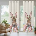 thumbnail image 5 of Outdoor Curtains for Patio Waterproof, Bunny Easter Outdoor Privacy Panels Grommet, Pink Blue Eggs Tulips Floral Rabbit Rustic Blackout Outside Curtains for Porch/Cabana 54"x108", 1 Panel, 5 of 8