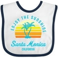 thumbnail image 3 of Inktastic Summer Enjoy the Sunshine Santa Monica California in Blue Boys or Girls Baby Bib, 3 of 4
