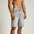 thumbnail image 5 of MHOSTAFH Men's Denim Short Loose Fit Casual Straight Leg Beach Shorts for Men Baggy Summer Golf Dree Shorts with Pocket, 5 of 6