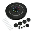 thumbnail image 1 of 3.5W LED Solar Fountain Pump with Colorful Gradient Light 1800mAh Battery 6 Nozzles Bird Bath, 1 of 8