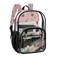 thumbnail image 2 of PVC Transparent Backpacks Clear Backpack for Travel and Outings Small Heart and Bee Patterns, 2 of 7