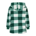 thumbnail image 3 of qucoqpe Winter Plaid Jackets for Men Trendy Plushy Fleece Full Zip Hooded Coat with Pockets, 3 of 6