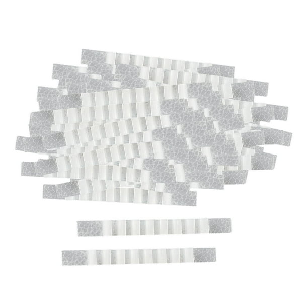 100 tiras de silicona para perchas con aletas, correa para el hombro, agarre adhesivo para ropa Claro 6x70mm