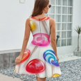 thumbnail image 6 of Pastel Rainbow Lollipop Sundress Sleeveless Dress Summer Women Clothes Dress for Women Dresses, 6 of 7