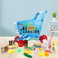 thumbnail image 4 of PayUSD Toy Shopping Cart Toddler Shopping Cart,18'' Pretend Grocery Cart with Pretend Play Food Items Realistic Kitchen Accessories Supermarket Pretend Play Shopping Cart For Kids Doll Size, 4 of 8