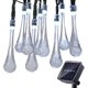 thumbnail image 1 of Cadena de luces solares 23 pies 50 gotas de agua LED decoración de hadas al aire libre impermeable 8 modos blanco cálido, 11 Feliz Sencillez, 1 of 5