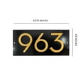 thumbnail image 5 of Floating Modern 3" Number Horizontal Address Plaque (3 characters) - Black/Gold, 5 of 5