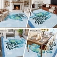 thumbnail image 5 of Large Area Rugs for Living Room Bedroom, Teal Sea Turtle 5'x8' Rug Washable Carpet Runner Indoor Outdoor, Coastal Ocean Summer Ocean Waves Non Slip Floor Mats Rug for Kitchen, Bathroom, 5 of 8