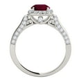 thumbnail image 4 of Aonejewelry 1.25 Ct. Ttw Diamond and Created Ruby Ring In 14k White Gold, 4 of 4