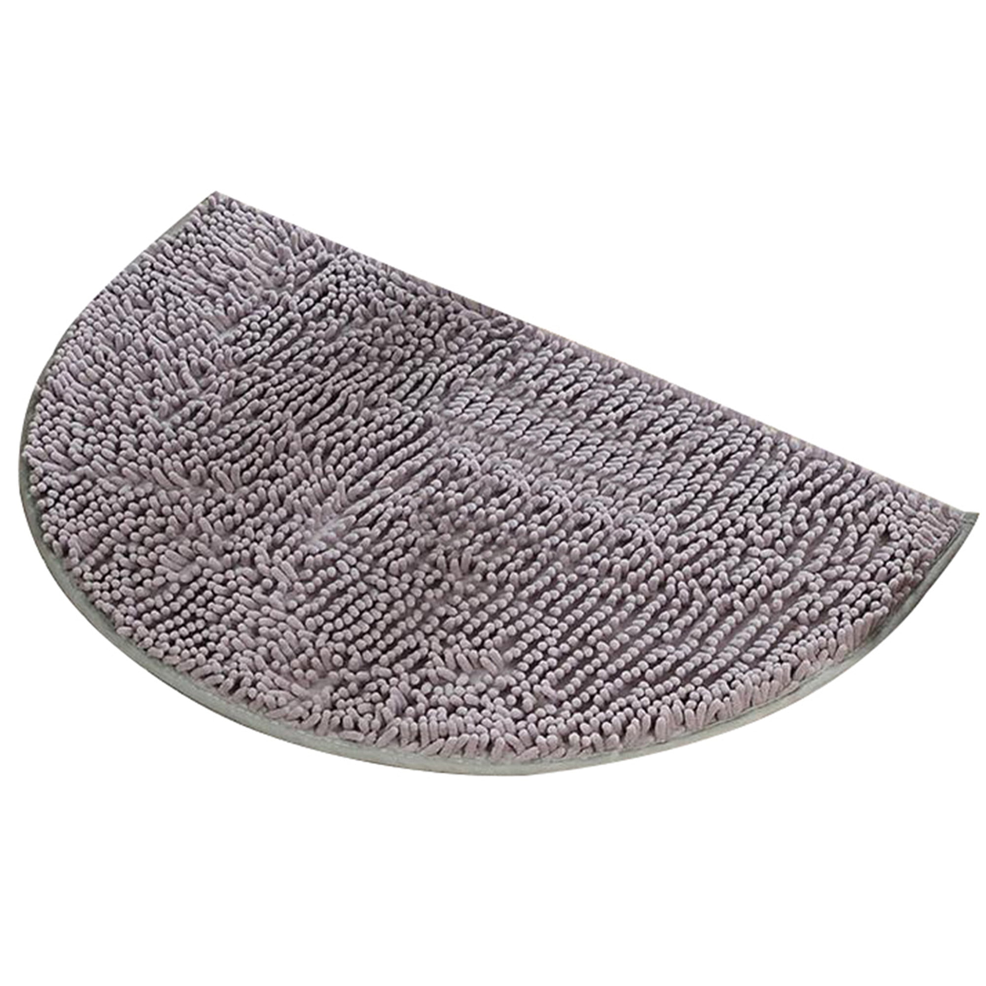 Aunavey SemiCircular Bathroom Rug Fluffy Bath Mat Shower Shaggy Floors