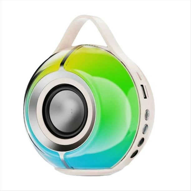 Altavoz Bluetooth RGB, Inalámbrico, Estéreo, con Graves Potentes y Barra de Sonido con Luces para Coche, Hogar, Oficina, Exterior, Camping, Color .