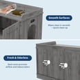 thumbnail image 6 of Acekid 31.5 Inch Cat Litter Box Enclosure, Wooden Hidden Litter Box Cabinet, Indoor Cat Washroom Furniture with Barn Door, Modern End Table,Smoke Gray, 6 of 9