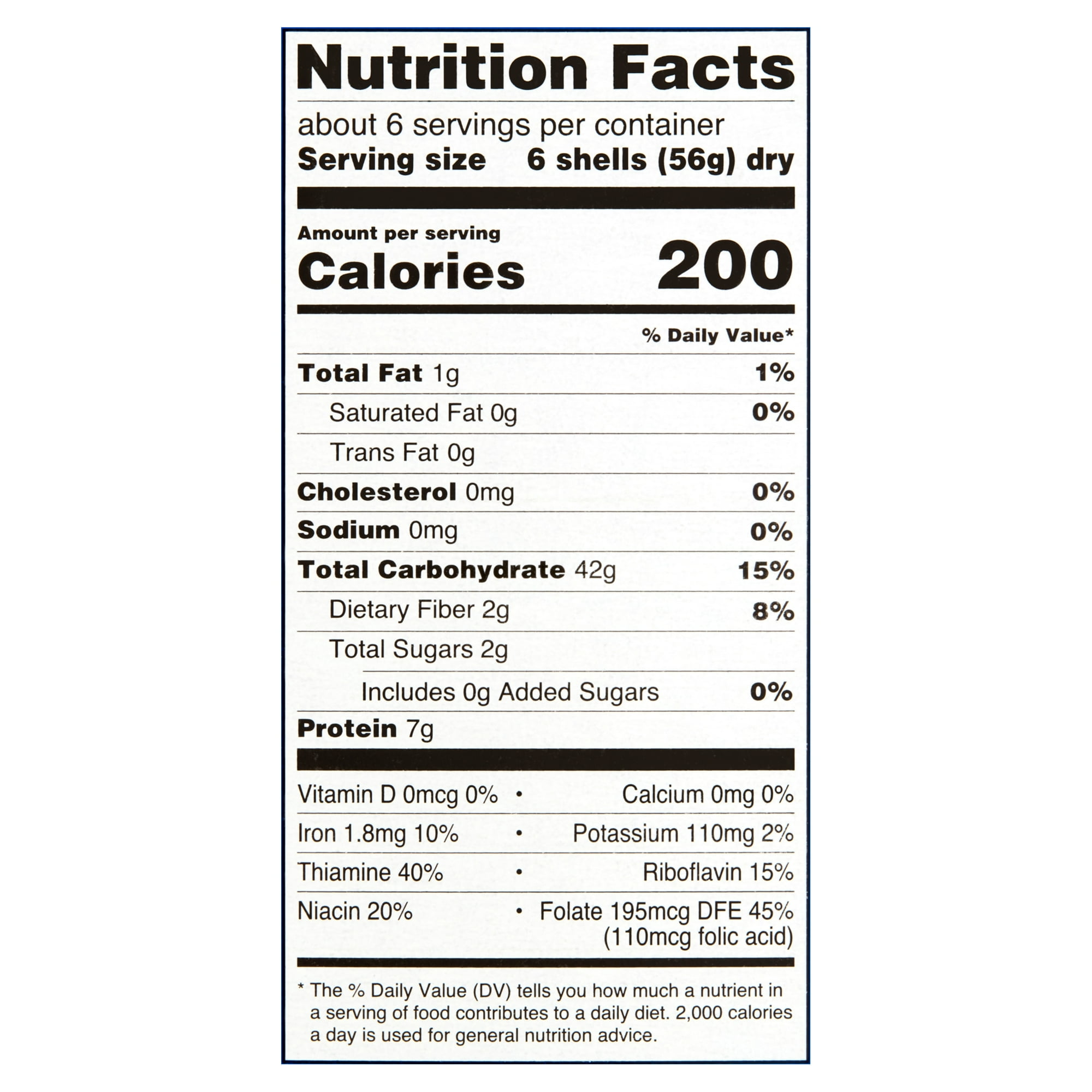 (6 pack) Great Value Jumbo Shell, 12 oz