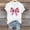 White, variant on Odbmxy Valentines Day T Shirt Women Pink Short Sleeve Womens Plus Size Tops Casual Loose Soft Bow Print Festivals Shirts