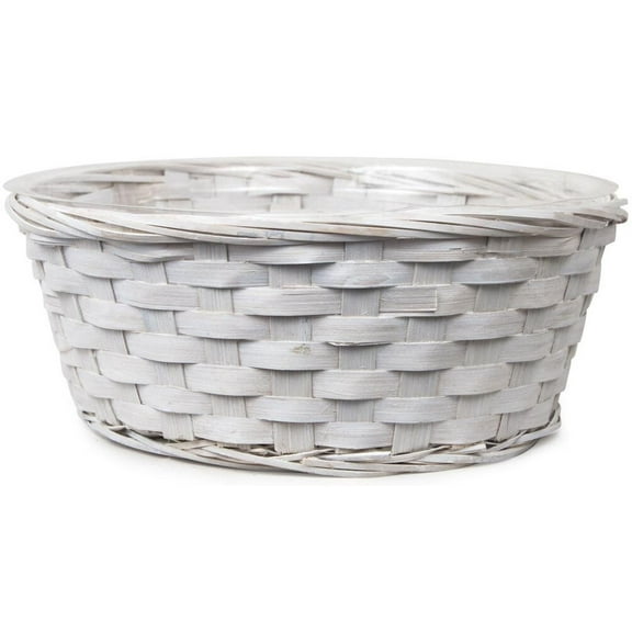 Round White Wash Basket
