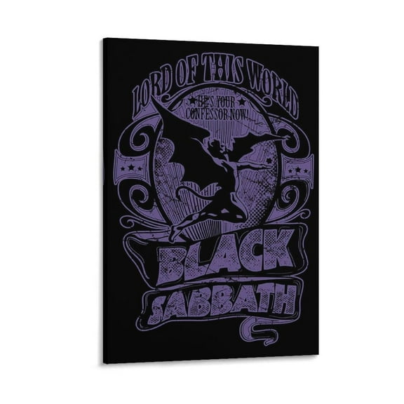 Black Sabbath Poster Canvas Poster Wall Art Picture Prints Hanging Photo Gift Decor Home Posters Artworks 24x36inch(60x90cm)
