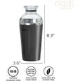 thumbnail image 5 of Oggi Groove Double Wall SS Cocktail Shaker (500 ml, 17 oz), 5 of 8