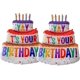 thumbnail image 1 of Birthday Cake Foil Balloon, 2pcs "IT\'S YOUR BIRTHDAY" Balloons for Birthday Party Supplies Baby Shower Decorations, 1 of 4