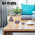 thumbnail image 3 of Manualidades con setas, adornos de madera lindos e innovadores, decorar dormitorio, estudio, oficina, cafetería, 3 piezas/juego (marrón) ER, 3 of 5