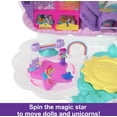 thumbnail image 4 of Polly Pocket 2-in-1 Rainbow Unicorn Compact with 2 Micro Dolls and 20+ Accessories, 4 of 7