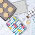 thumbnail image 5 of Yayeee Pot Holders Kitchen Heat Resistant with Pocket 7"x9.8" Cotton Oven Cooking Hot Pads, Yellow Hand Drawn Sailboats, 5 of 7