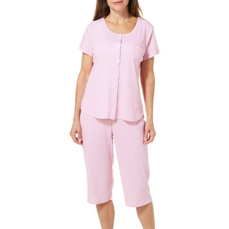 Dot Capri Pajama - Karen Neuburger Womens Polka Dot Print Capris Pajama Set