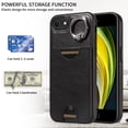 thumbnail image 5 of Wallet Phone Case for iPhone 7 / 8 / SE 2022 & 2020 with Stand, RFID Blocking PU Leather Shockproof Cover with Kickstand & Credit Card Slot Drop Protection for iPhone 7 / 8 / SE 2022 & 2020, Black, 5 of 10