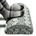 thumbnail image 3 of Ethnic Foot Rest, Geometric Pattern with Fractal Square Shapes Line Culture Art, Non-Slip Backing Adjustable Ergonomic Memory Foam Leg Support for Office, Sage Green Seafoam, by Ambesonne, 3 of 5