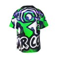 thumbnail image 6 of Lsque Geometry Dash print Men's Cuban Collar Short Sleeve Shirt Summer Beachwear Casual Button Down Fashionable Vacation Leisure Shirt-3X-Large, 6 of 7